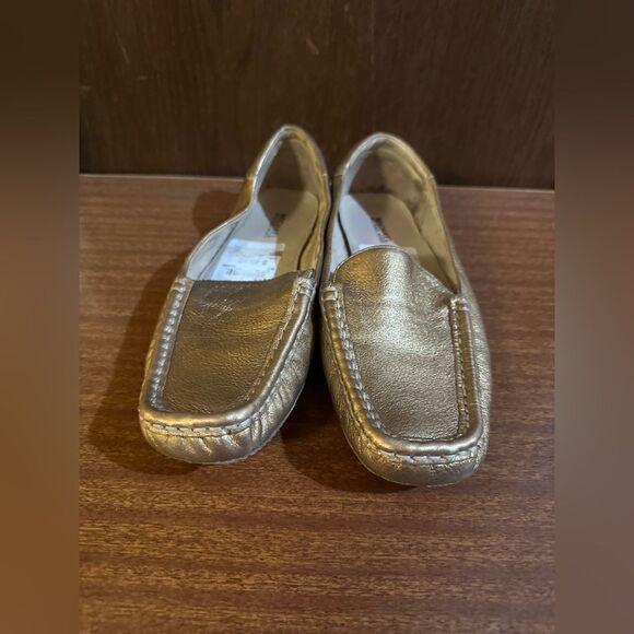 Michael Kors Gold Loafers - Picture 3 of 5